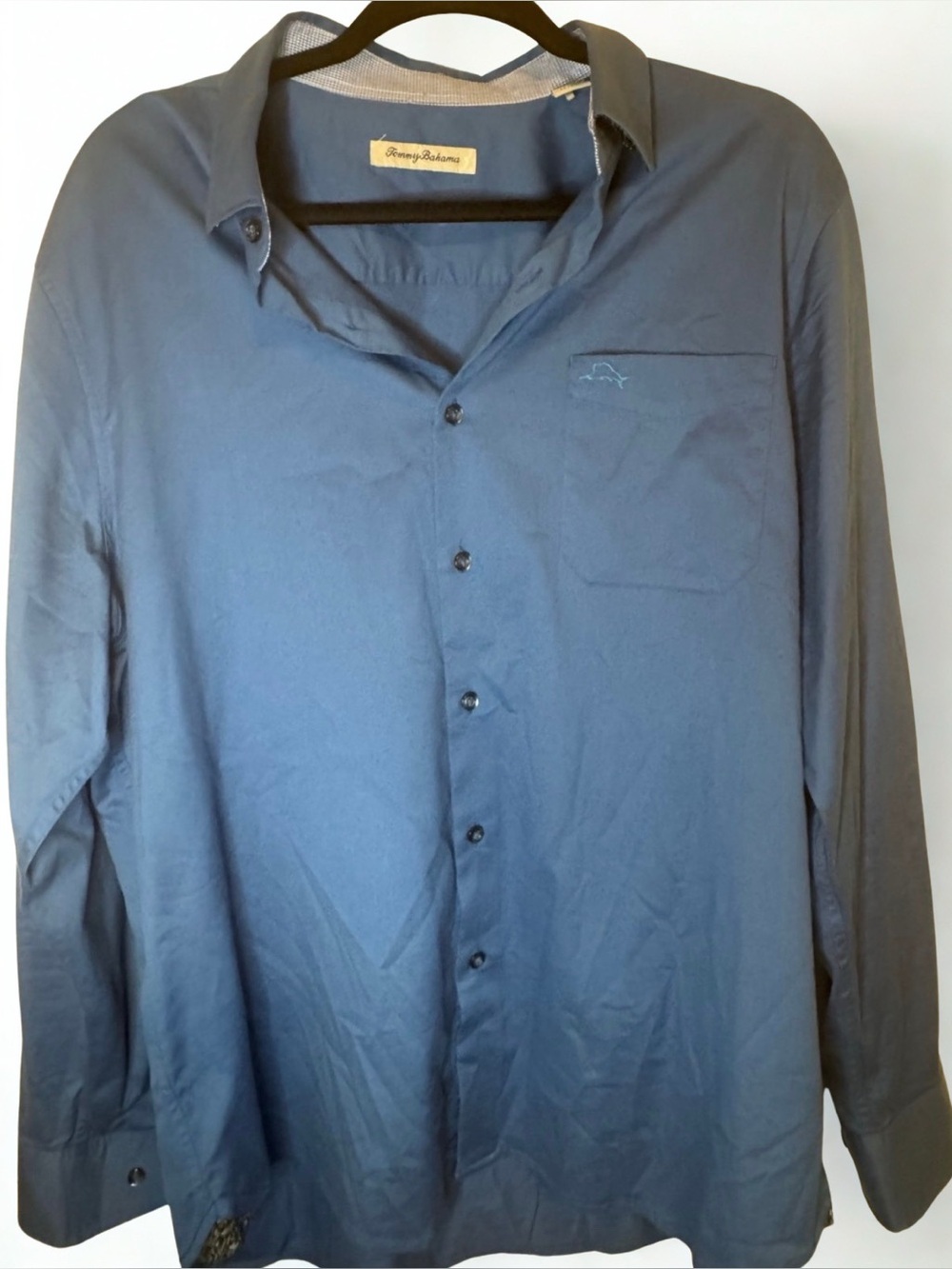 Tommy Bahama Men's Navy Button-Down Shirt - Classic Long Sleeve